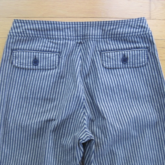 Boden Blue & White Striped Button Up The Southhampton Sailor Jean Size 10 R - Picture 5 of 10